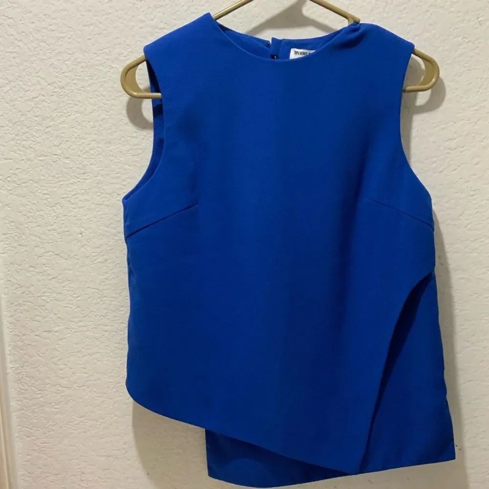 Opening Ceremony Womens blue round Neck Sleeveless Vest Top Size S